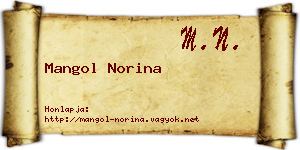 Mangol Norina névjegykártya